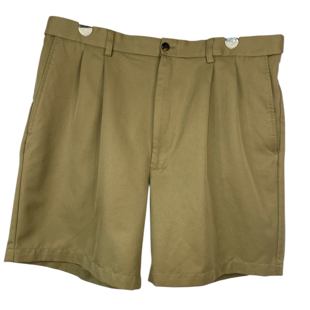 Haggar Pleated Men's Tan Shorts 36W - Picture 3 of 5